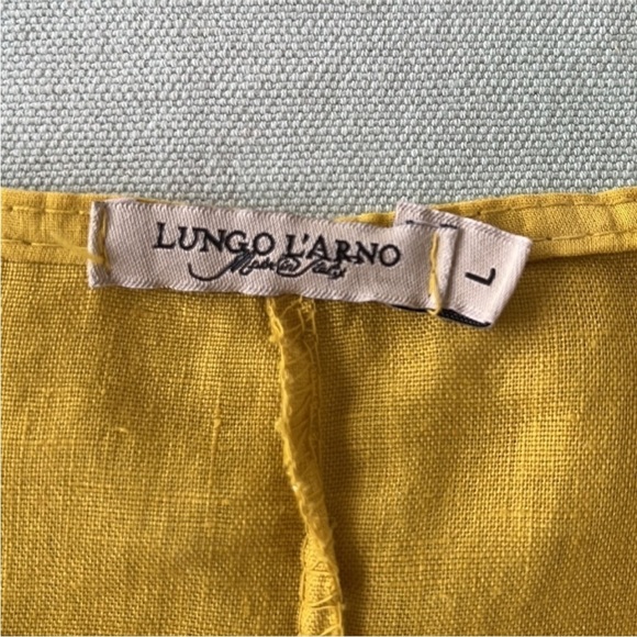 Lungo L'arno Yellow White Stripe Linen
Tunic Top - Picture 5 of 11
